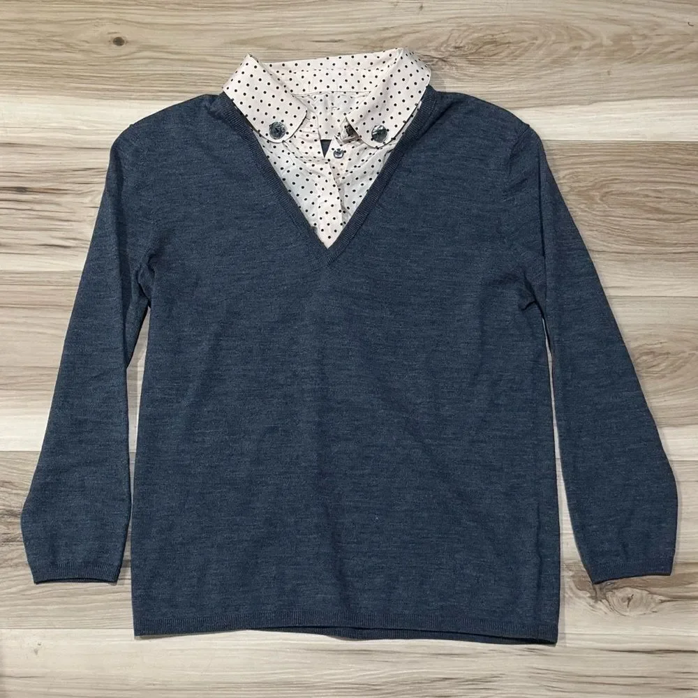 Tory Burch Dickie Sweater Silk Wool Women’s Large